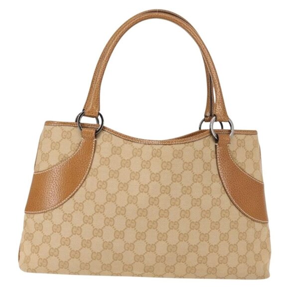 GUCCI GG Canvas Tote Bag Beige Brown 113015 Auth am9499V - Picture 3 of 16
